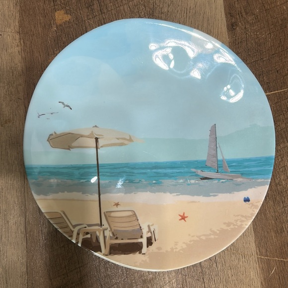 Beach House Melamine Dinnerware Set for 6. Outdoor/Indoor - Picture 3 of 4